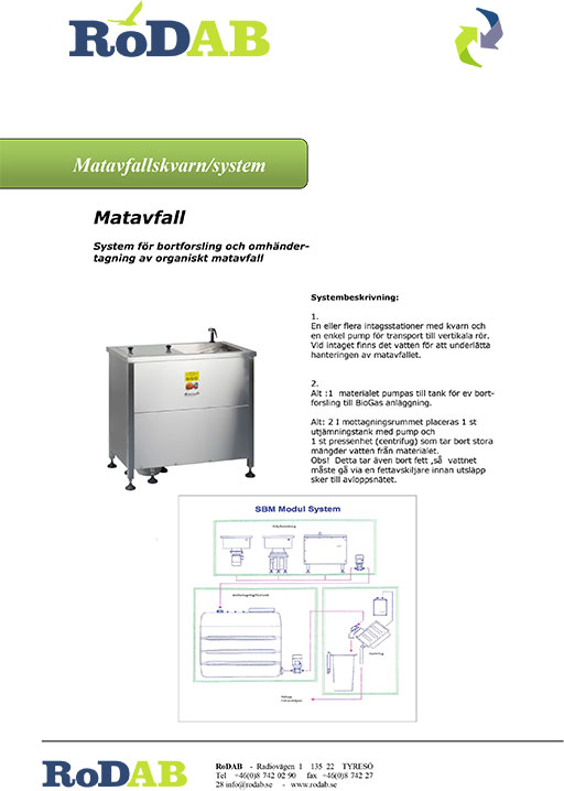 SBM matavfallskvarn 1